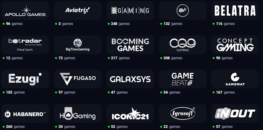 spinformula casino gaming providers